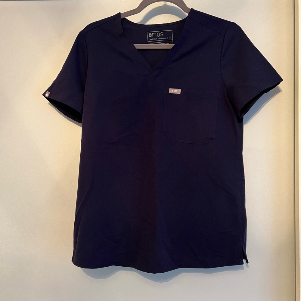 FIGS Catarina Scrub Top, Navy - S